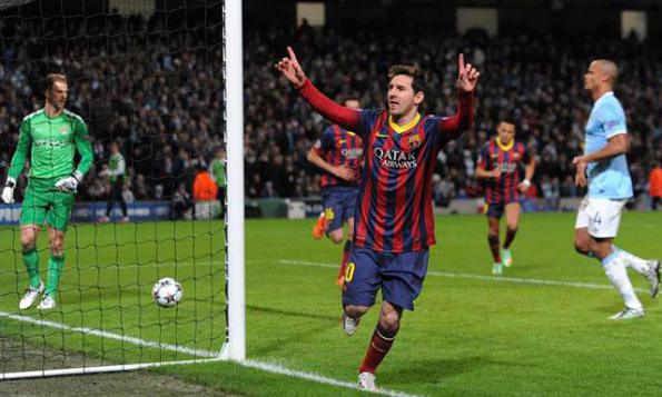 Manchester City vs Barcelona: 1:0 Tor durch Messi